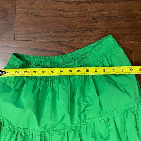 Anthropologie Maeve Tiered Midi Maxi Skirt Size 4 Green Elastic Waist Holiday - Picture 7 of 7